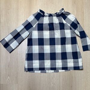 Crewcuts Navy and White Checkered Blouse